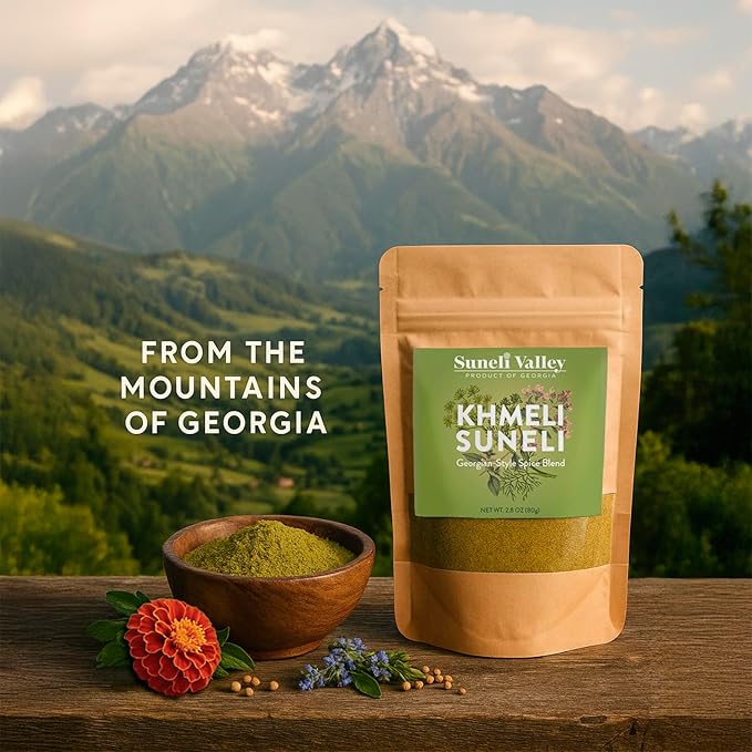 Suneli Valley Khmeli Suneli Sazonador Georgiano Mezcla de Hierbas y Especias 2.8oz (80g) miniatura 6