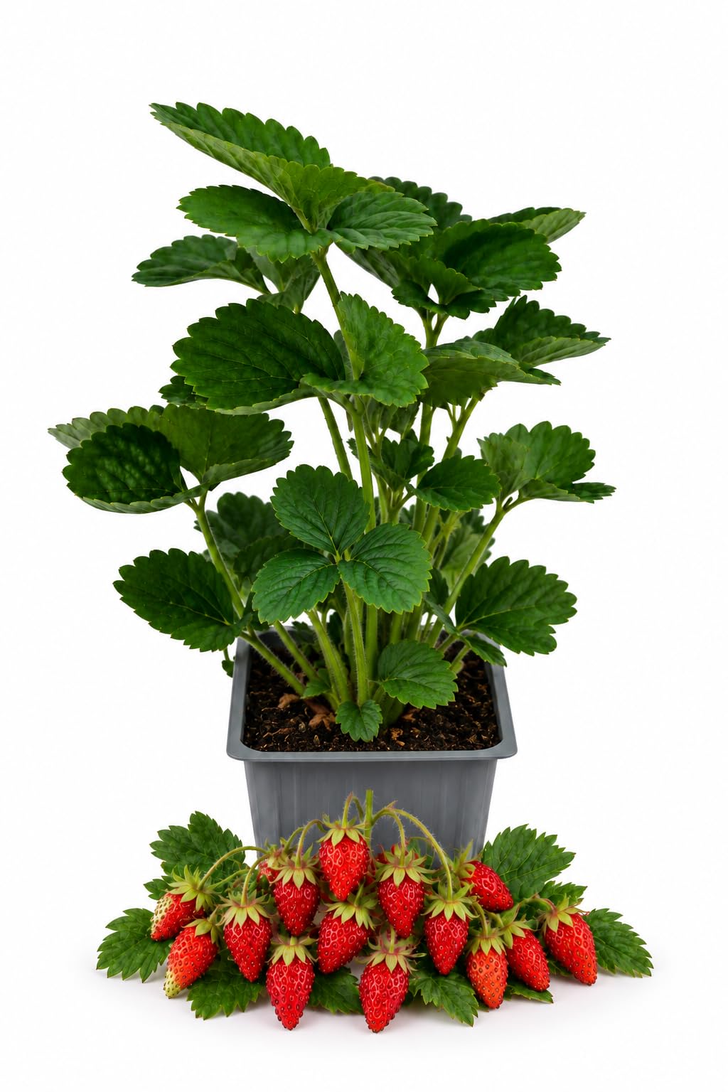 18er Set Erdbeerpflanze WaldFee Aromatische Walderdbeere 7x7 Topf