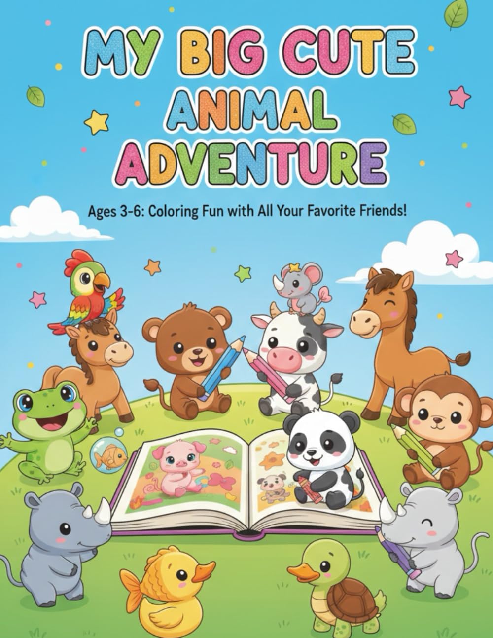 The Ultimate Big Eye Animal Adventure: Simple & Fun Animal Coloring Pages for Boys and Girls Ages 3 - 6 yrs.