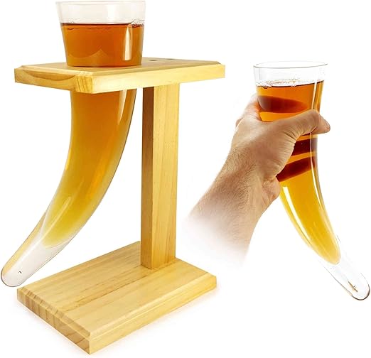 TUFF LUV Viking Beer Horn Glass with Stand 17oz / 480ml Amazon.co.uk