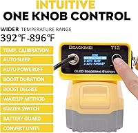 Vista 4 de Estación de soldador inalámbrico para batería Dewalt 20V Max, temperatura ajustable, suspensión automática y protección de bajo voltaje, conversión