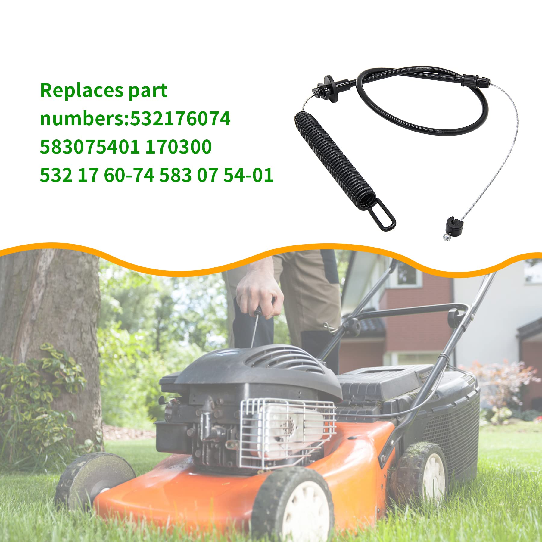 Gpartsden 532176074 Kupplungszug für Husqvarna Craftsman