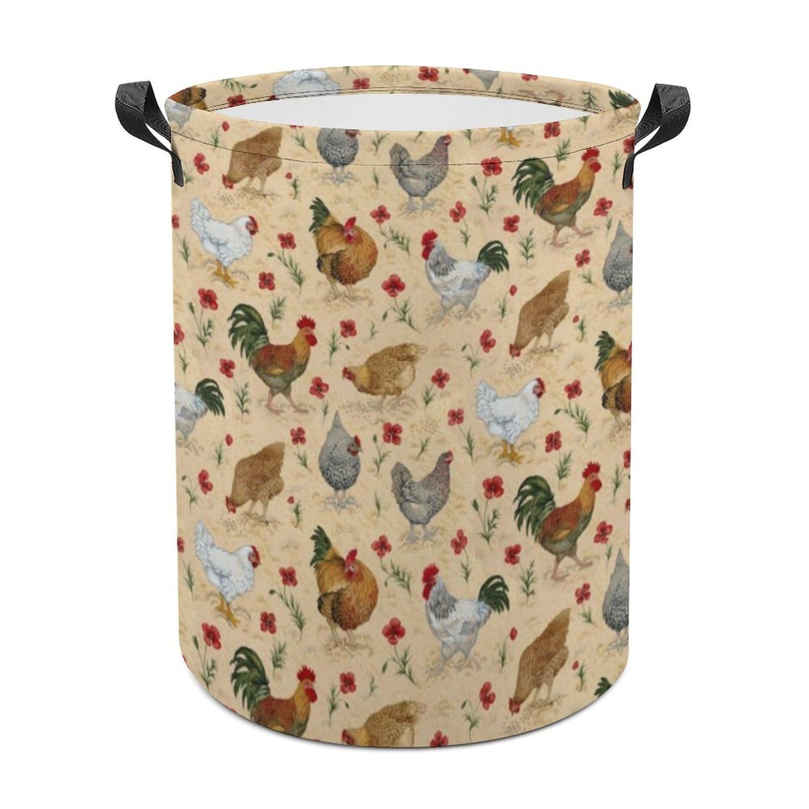 MHYRAC Laundry Hamper, Many Chickens Laundry Basket, Washing Basket with Handle