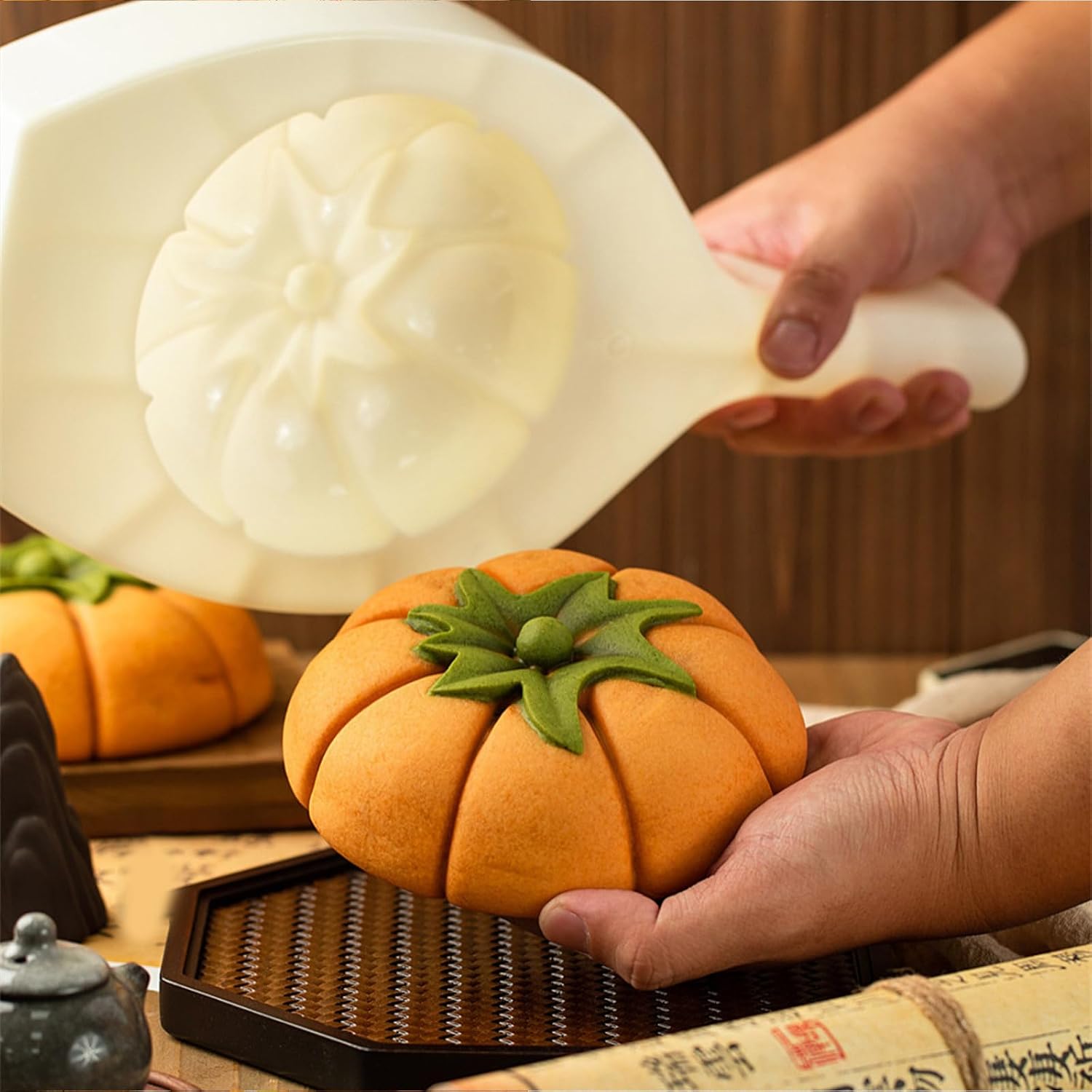 Hand Pressed Pastries Mold Pumpkin Shaped Cake Mold Household Baking Tool for Dessert Enthusiasts Baking Class Supplies