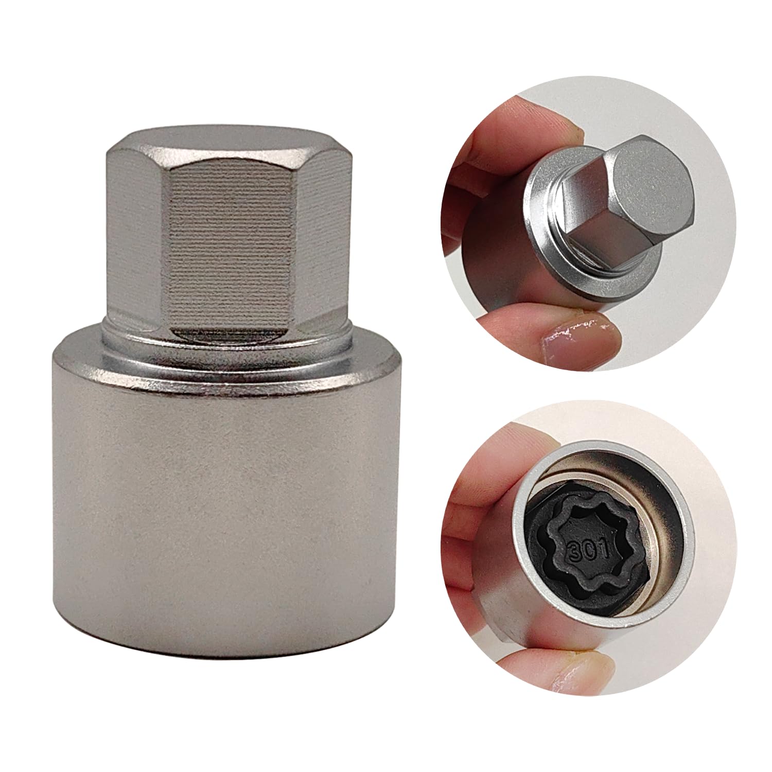 Mercedes Benz Wheel Lock Lug Nut Removal Key & Protector Socket - Anti-Theft Screw Tool