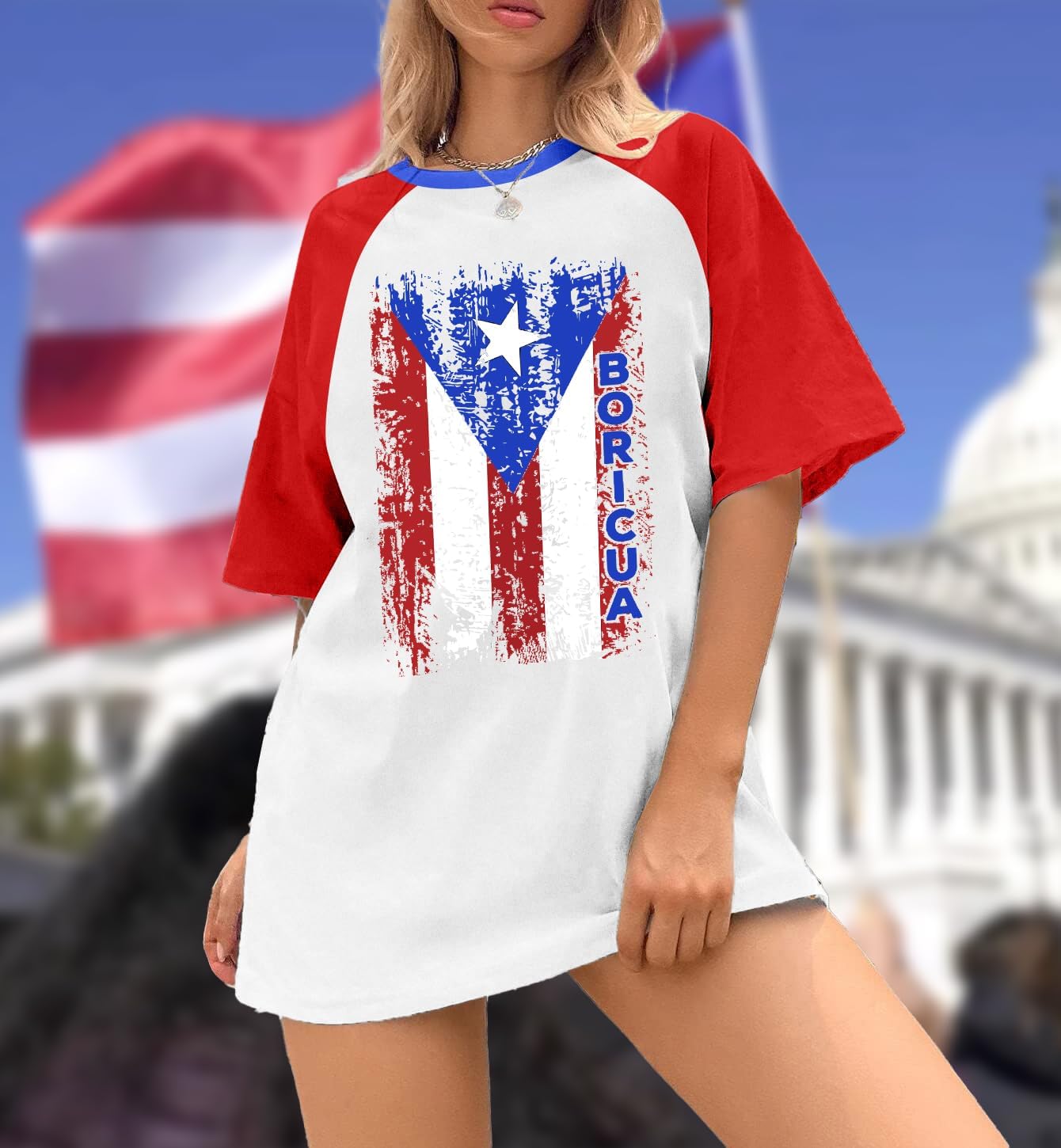 Puerto Rico Shirt Women Boricua Tshirt Y2k Aesthetic Tops Puerto Rican Pride Tee Vintage 90s Streetwear Shirts - Image 2
