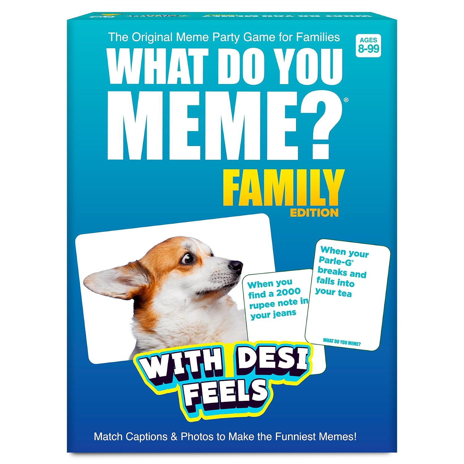 What Do You Meme? Desi Feels - Hilarious Family Party Game, Match Caption & Photo Cards to Create Funny Desi Memes, Gift f...