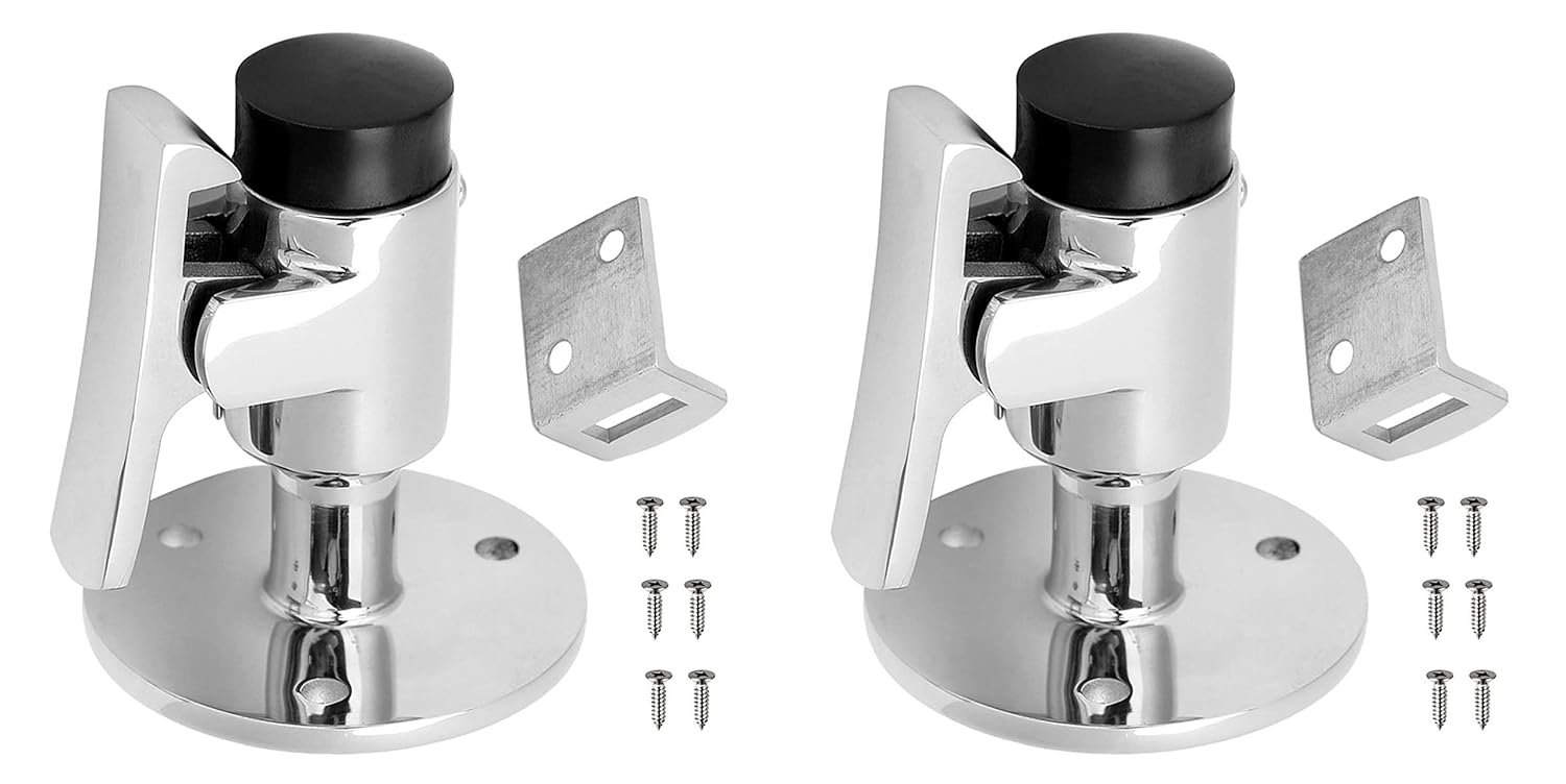 2 Sets Stainless Steel 316 Boat Door Stop Stopper Catch Door Holder