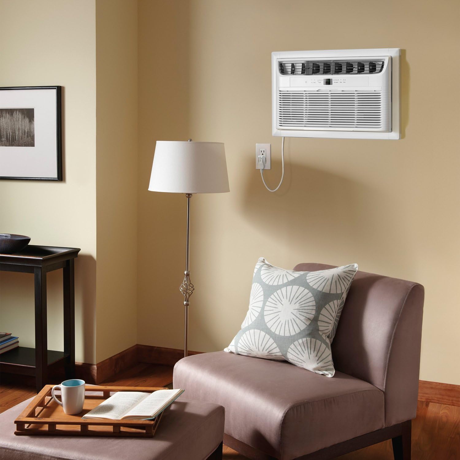 Frigidaire 115V 12000 BTU Wall Air Conditioner with Dehumidifier, Fan & Remote Control, Quiet Energy Efficient Wall Mounted AC Unit for Home Cooling, Cools Rooms Up To 550 Sq Ft