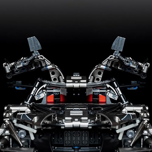 Miniatura 3 de UNCLE BRICK APO - Juego de bloques de construcción de autos deportivos súper plateados, modelo MOC 114, compatible con juegos de autos técnicos Lego