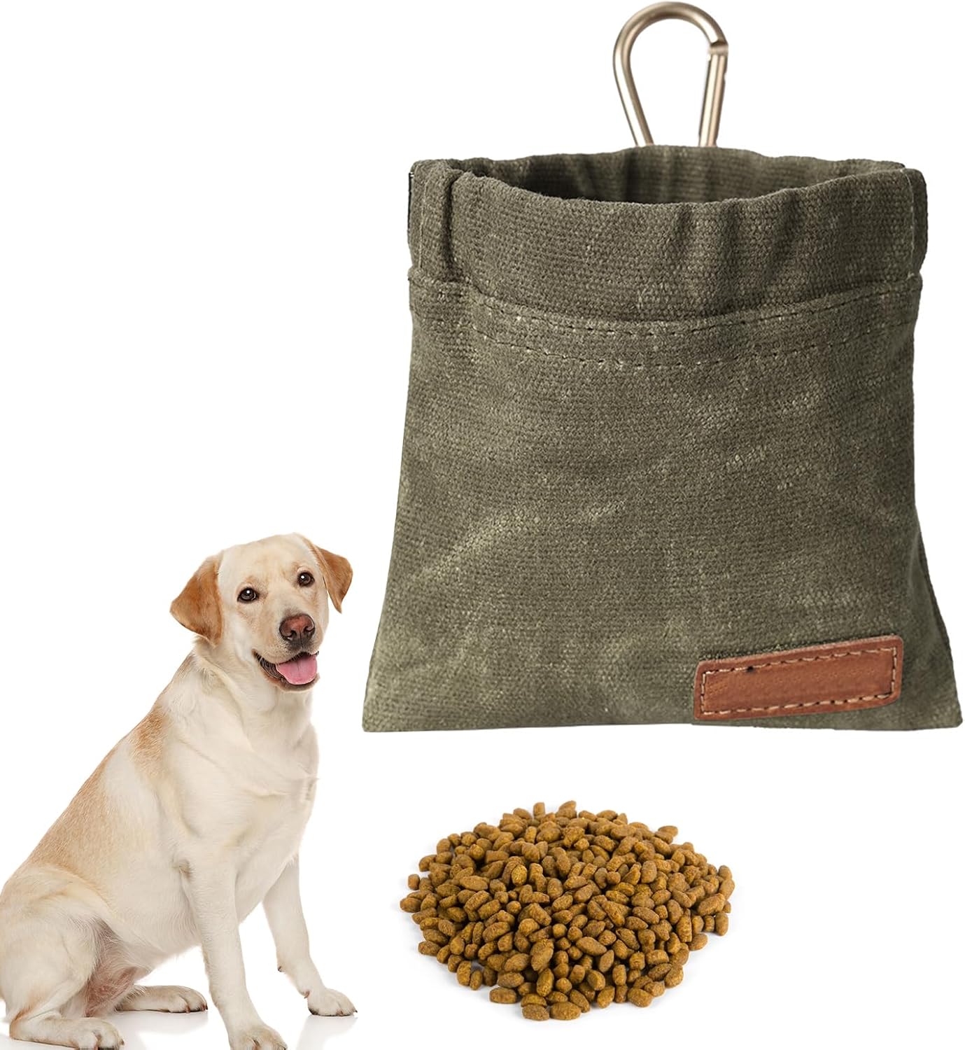 Nuqin Dog Treat Pouches,Waterproof Dog Training Treat Pouch with Automatic Closure,Portable Dog