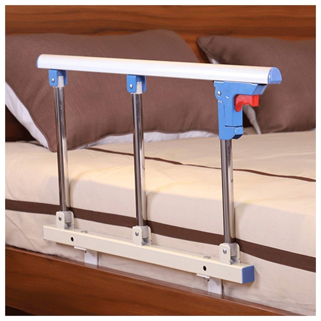 Barandilla de seguridad para cama de ancianos, barandilla de acero inoxidable para adultos y discapacitados, barra de parachoques plegable para uso hospitalario