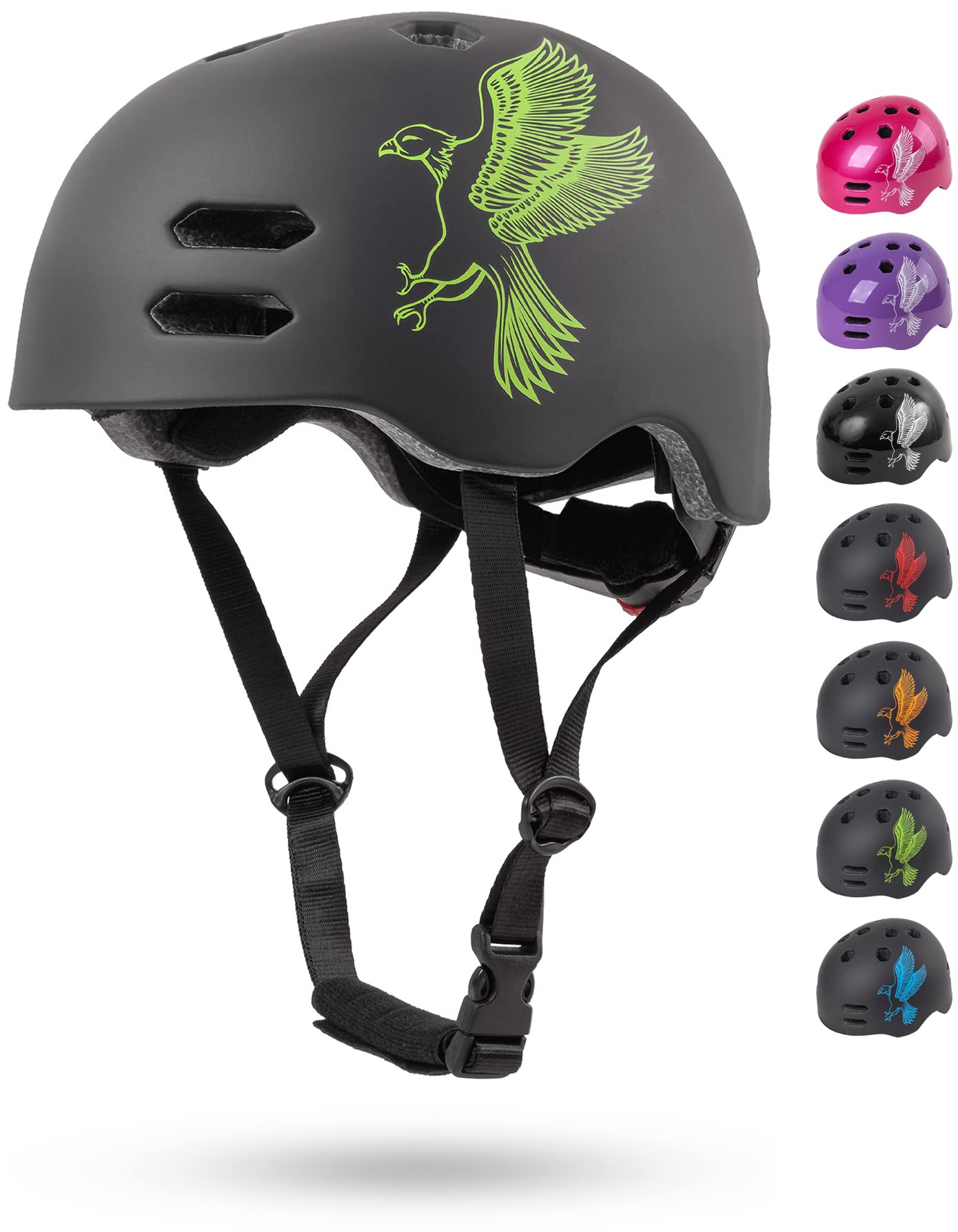 Prometheus Fahrradhelm für Kinder Jungen Mädchen Größe S 53-55 cm mit Drehring Skaterhelm Kinderfahrradhelm ab 6 bis 9 Jahre- TÜV Rheinland 