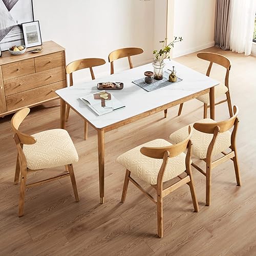 Miniatura 2 de Genina Fundas de asiento para silla impermeables para sillas de comedor, fundas de asiento elásticas para comedor, funda protectora para silla de