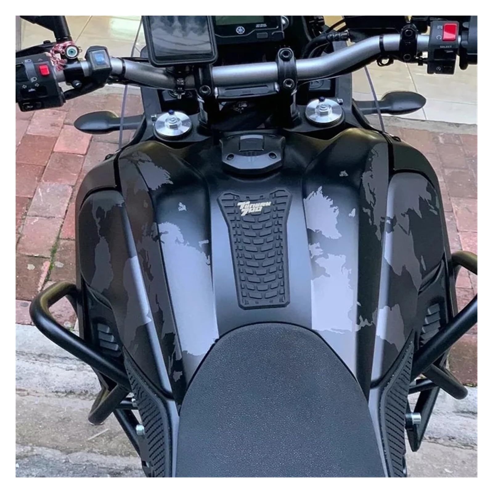 Per YAM&AHA TENERE 700 T700 Moto Antiscivolo Laterale Serbatoio Carburante Adesivo In Gomma Impermeabile(BOTH SIDE)