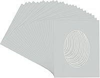 Vista 315 de CountryArtHouse Marco ovalado verde cazador de 5 x 7 pulgadas, sin ácidos, con núcleo blanco, corte biselado para fotos de 4 x 6, se adapta a marcos