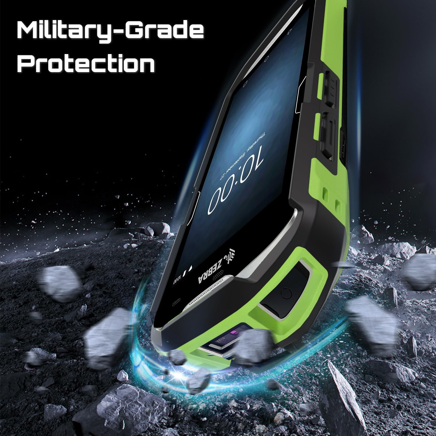 TC51 TC52 TC56 TC57 TC510K Case with Hand Strap - Protective & Ergonomic for Zebra Handheld Barcode Scanners SG-TC5X-EXO1-01 SG-TC5X-EXONHS-01 (Green) - Image 4