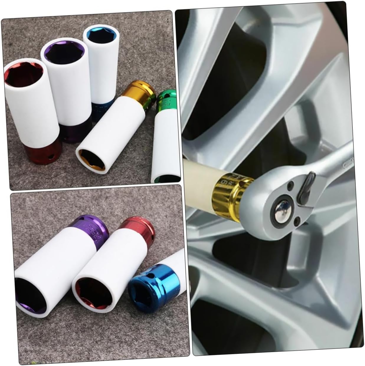 5pcs Professional Tire Disassembly Screwed Sleeve Hub Screw Sleeve Bead Buster for Tires Steel Accessory Kit