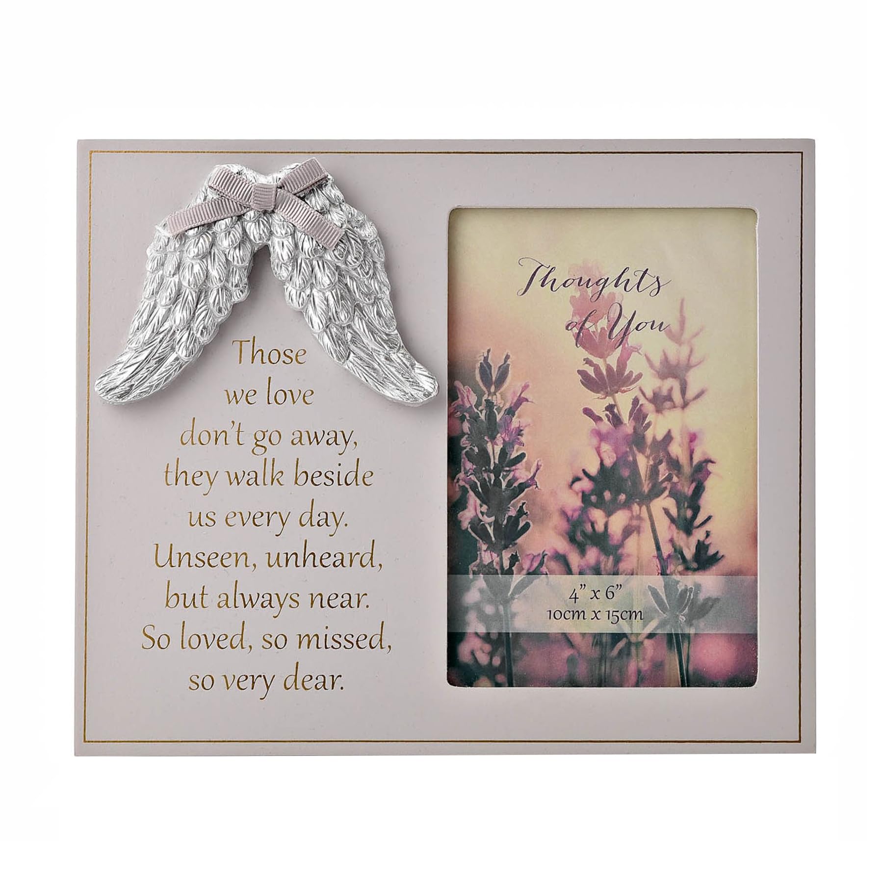 Widdop and Co Memorial Photo Frame with a Loving Message and Angel Wings