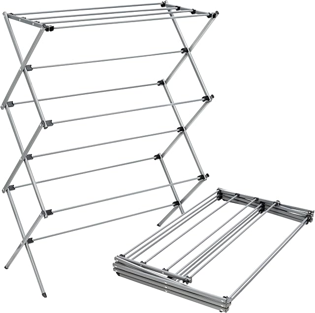 Honey-Can-Do Oversize Raquette de séchage pour vêtements collapsibles DRY-09066 Argent, 50 Lbs