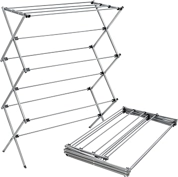 Honey-Can-Do Oversize Collapsible Metal Clothes Drying Rack, Grey