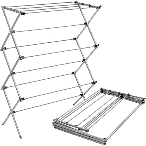 Honey-Can-Do Oversize Collapsible Metal Clothes Drying Rack, Grey