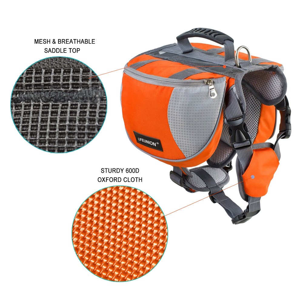 Verstellbarer Service-Hunde-Rucksack Satteltasche für Camping Wandern Training