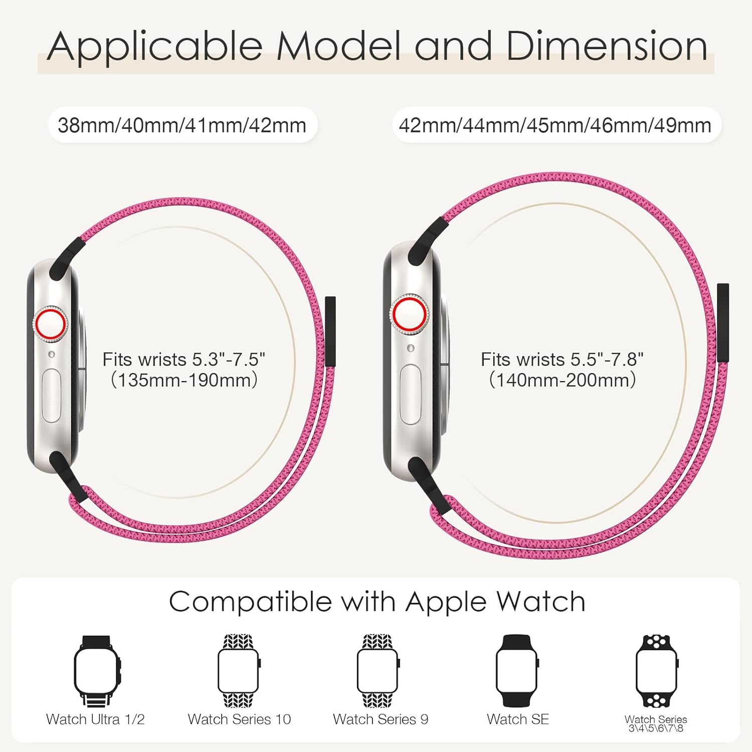 Metal Stainless Steel Magnetic Milanese Loop Compatible with Apple Watch Band 46mm 42mm 44mm 45mm 49mm 38mm 40mm 41mm men & women,Mesh strap for iWatch Series 11 10 9 8 7 6 5 4 SE 3 2 1 Ultra 3 2 1 - Image 4