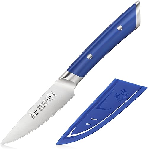 Vista 11 de Cangshan HELENA Serie Alemán Acero Forjado 3.5" Cuchillo de Pelar con Funda (Gris) Gris,Negro -,Azul,Rojo
