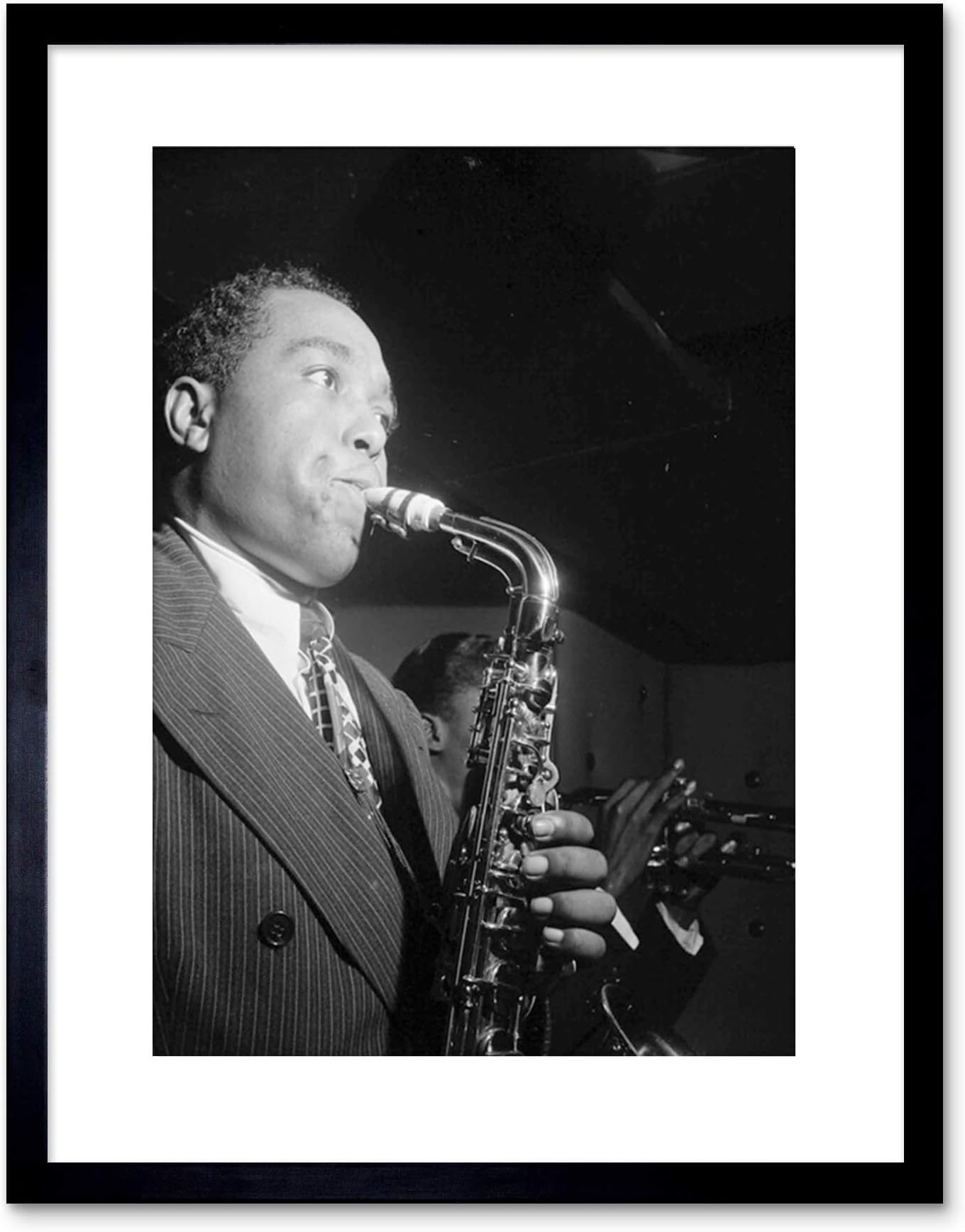 Wee Blue CooMusic Vintage Photo Charlie Parker Jazz Music Sax Legend Framed Wall Art Print