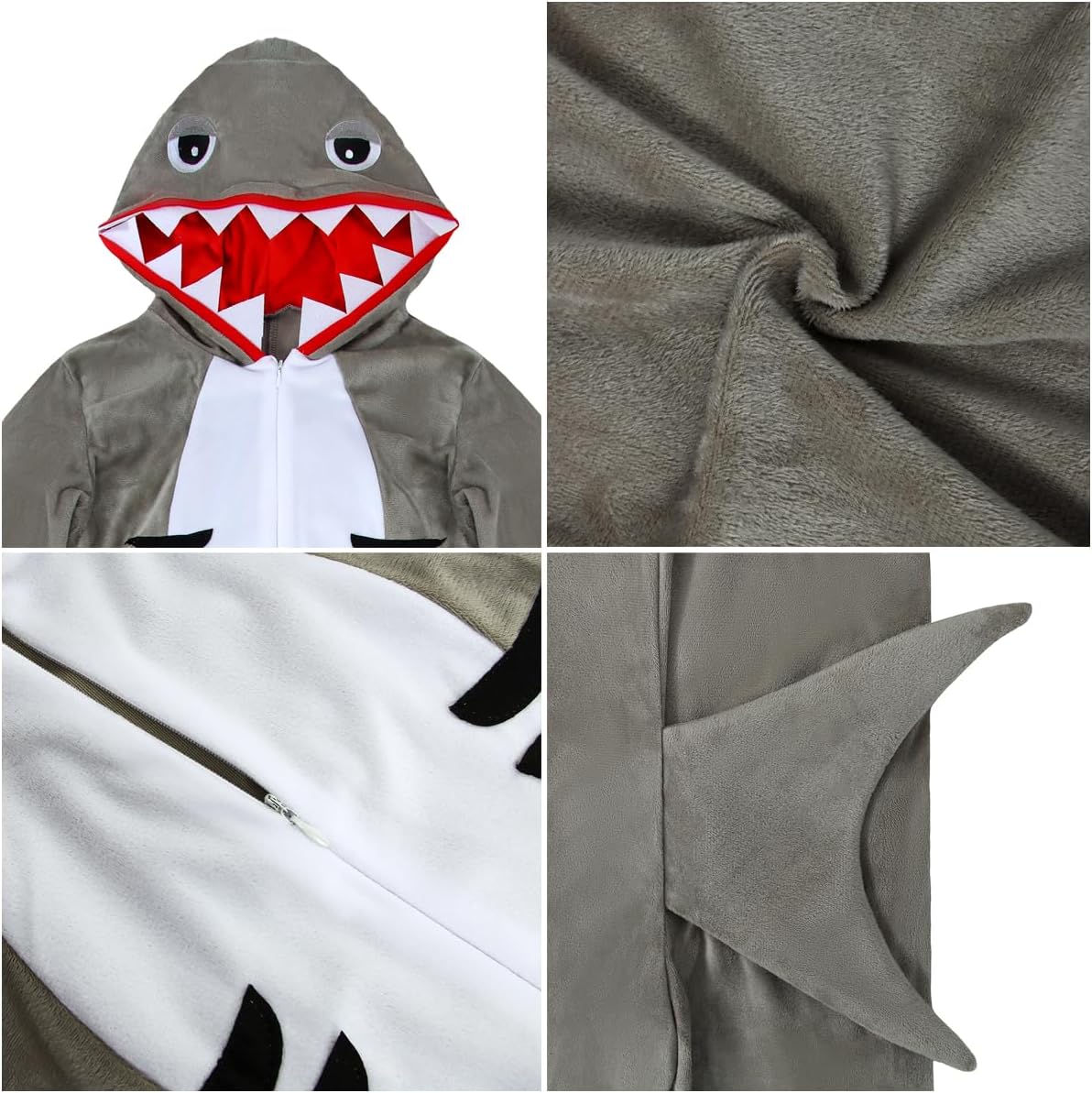 Kids Onesie Pajama Costume, Plush Animal Sleepwear for Boys Girls, Perfect for Halloween Cosplay & Christmas Outfit - Image 3