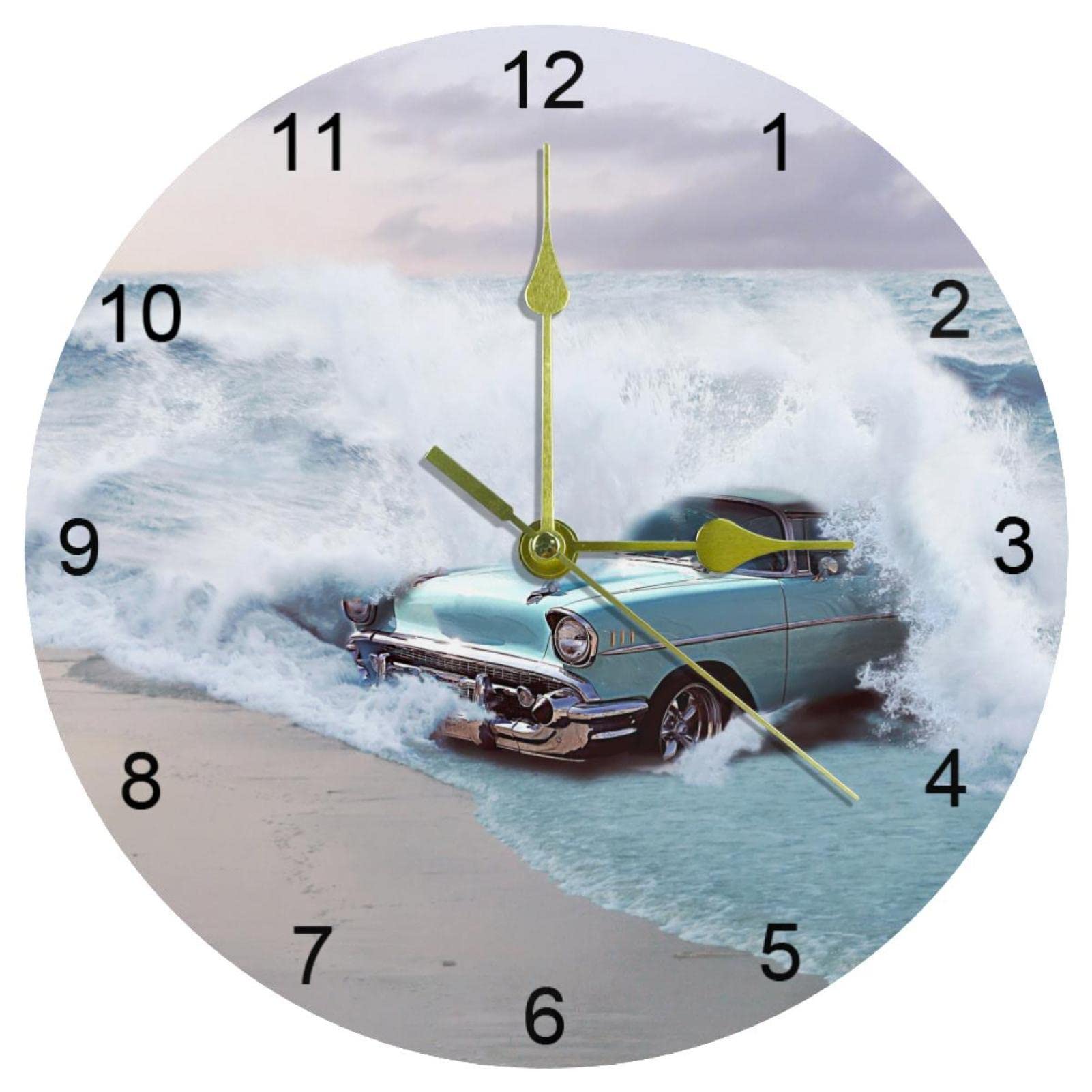 Horloge murale silencieuse à quartz 25 cm sans tic-tac pour chambre
