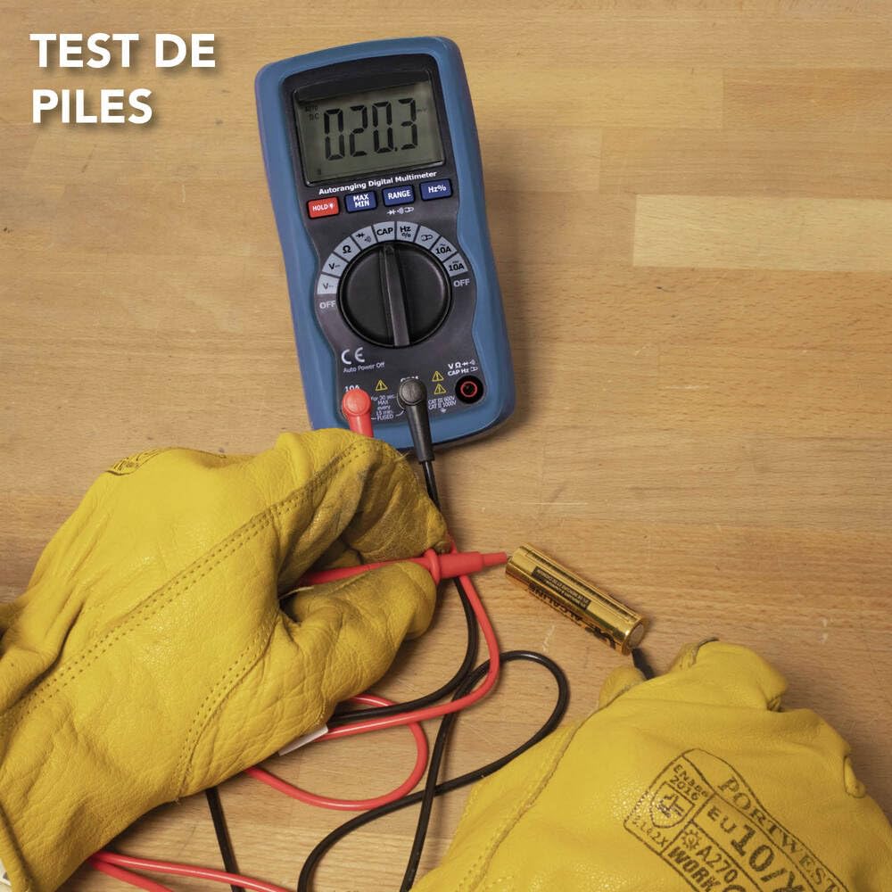 Multimètre digital professionnel, 9 fonctions, 1000V, calibrage auto, fonction sans contact, cat III - Tibelec