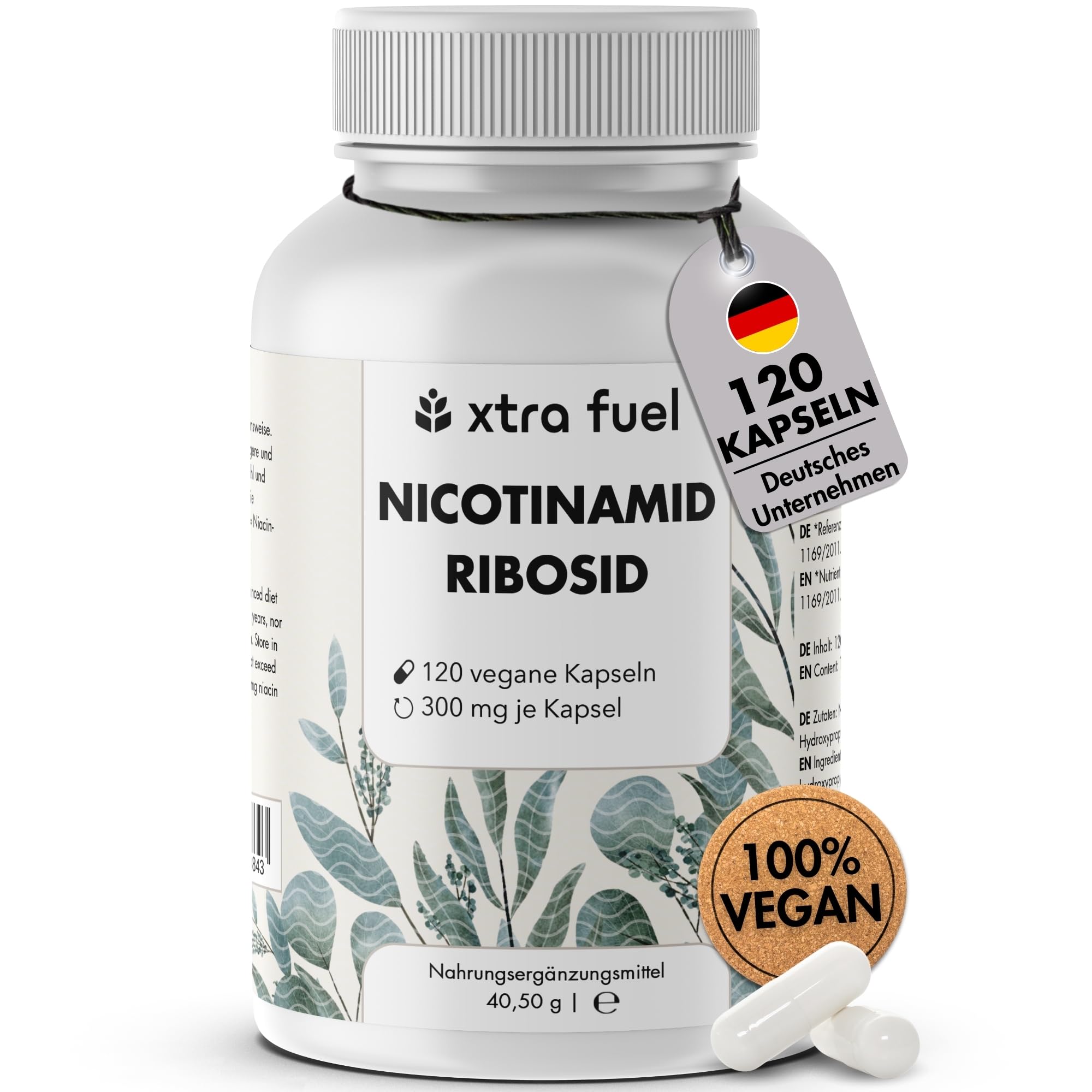 Nicotinamid Ribosid - NAD+ Vorstufe - für Athleten - ideal zur Energiereserven aufzufüllen - 120 Kapseln x 300mg NR - ve