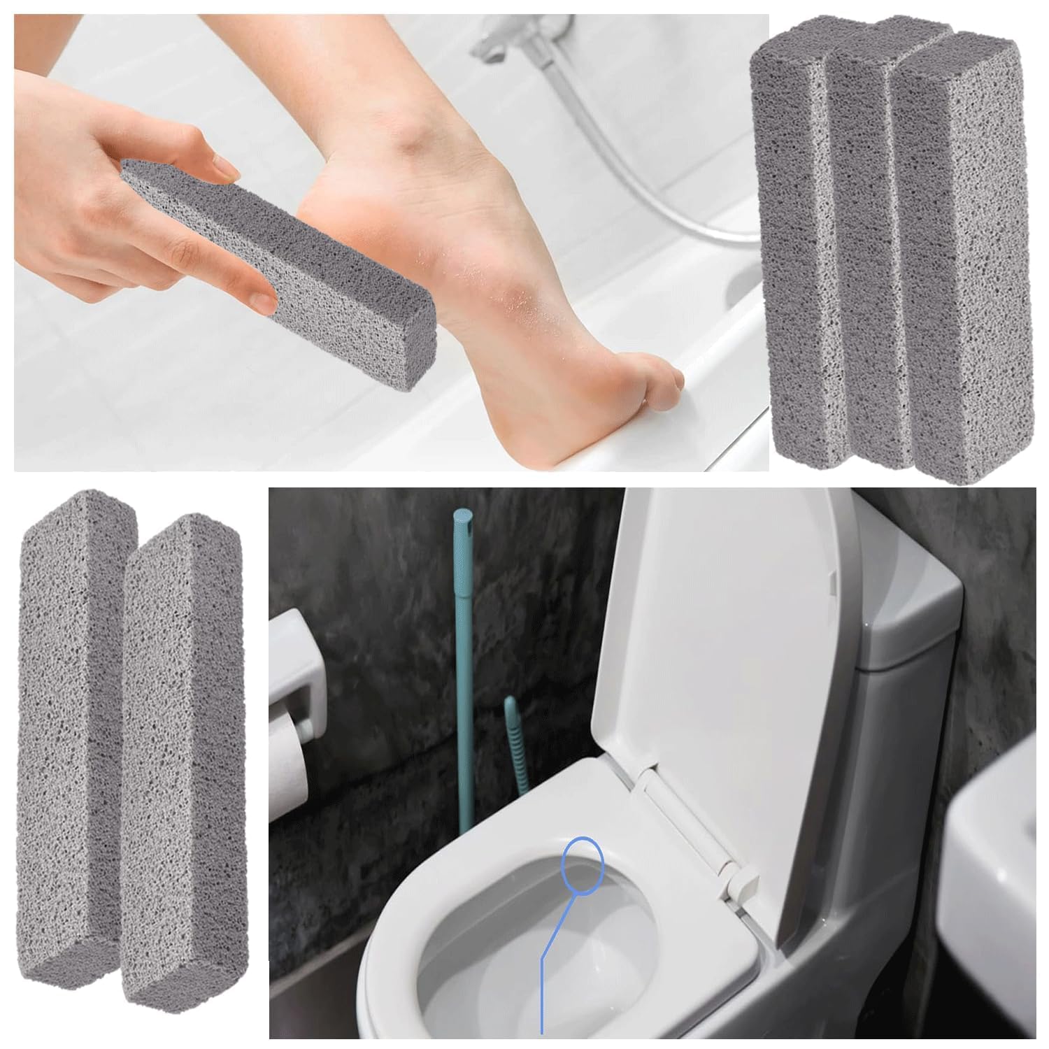 Piedras Pómez Para Limpiar - 12 Piezas Para Baño, Inodoro, Azulejos Y Barbacoas, Elimina Cal Y Suciedad