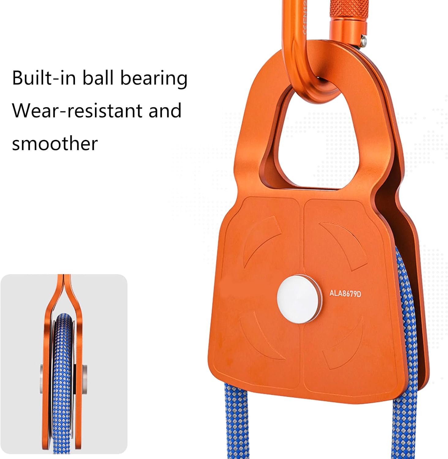 Weatherproofed Aluminum Alloys Climbing Pulleys Smooth Operations for Wilderness Exploration High Efficiency Rock Climbing Gear