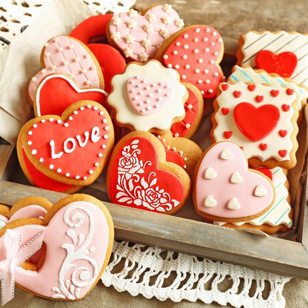 Heart Cookie Cutter, 5 Pieces, 3.15'' 2.75'' 2.36'' 1.97'' 1.57'', Stainless Steel Heart Shaped Fondant Biscuit Fruit Cutters Mold thumbnail