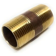 Metal Magery Brass Long Nipple 3/4" X 3/4", 2" Length, Male NPT Pipe Fitting