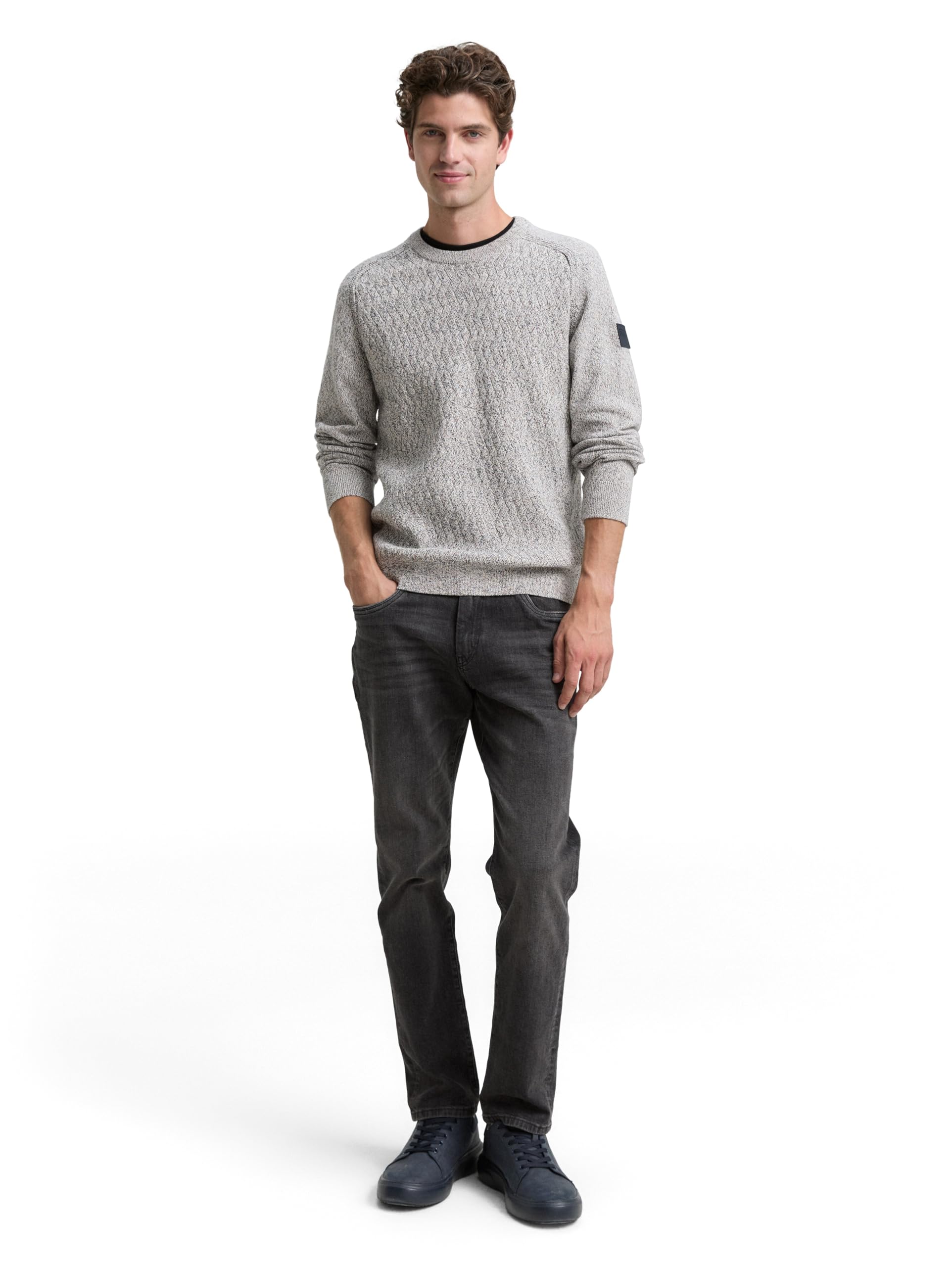 TOM TAILOR Herren Strickpullover aus Baumwolle