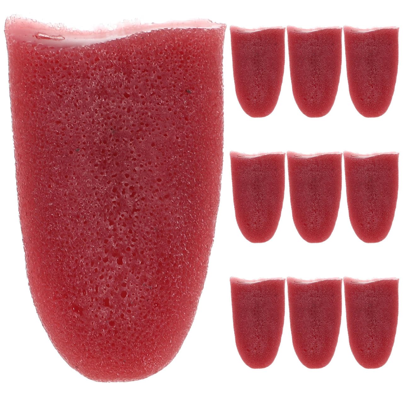 10 Pieces Halloween Realistic Fake Tongue Tricks: Stretchy Artificial Tongue Prop, Horrific Magicians Props, Halloween Jokes Prank Toys