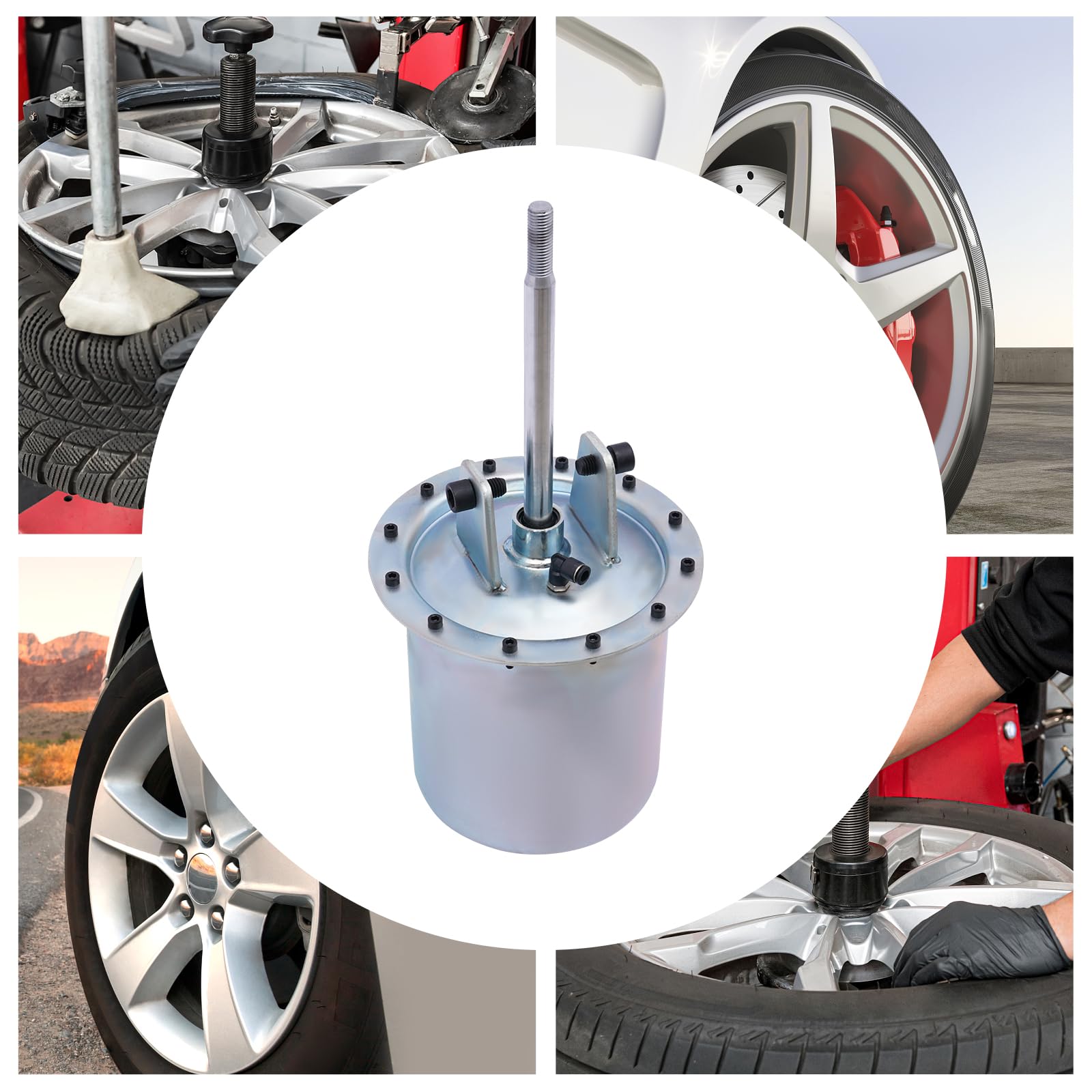 INPAITOO 186MM Universal Tire Changer Bead Breaker, Tire Changer Bead Breaker Cylinder Fully Assembled Cylinder, Bead Breaker Tool for Tire Removal, M14 Connection Hole Tire Removal Machine