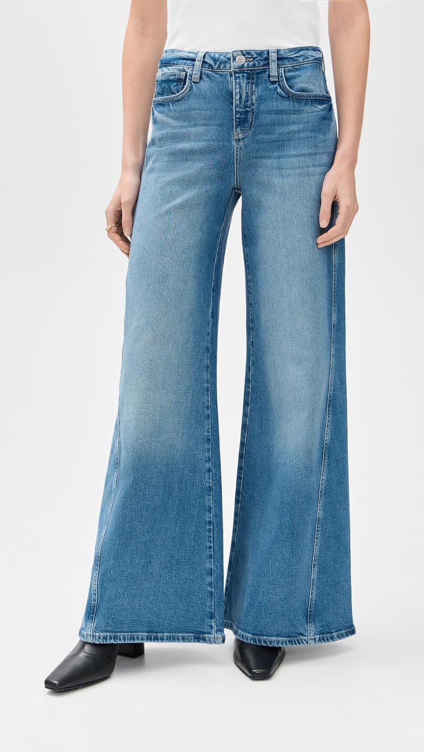 L'AGENCE Women's Beau High Rise T-Seam Wide Leg Jeans - Image 2