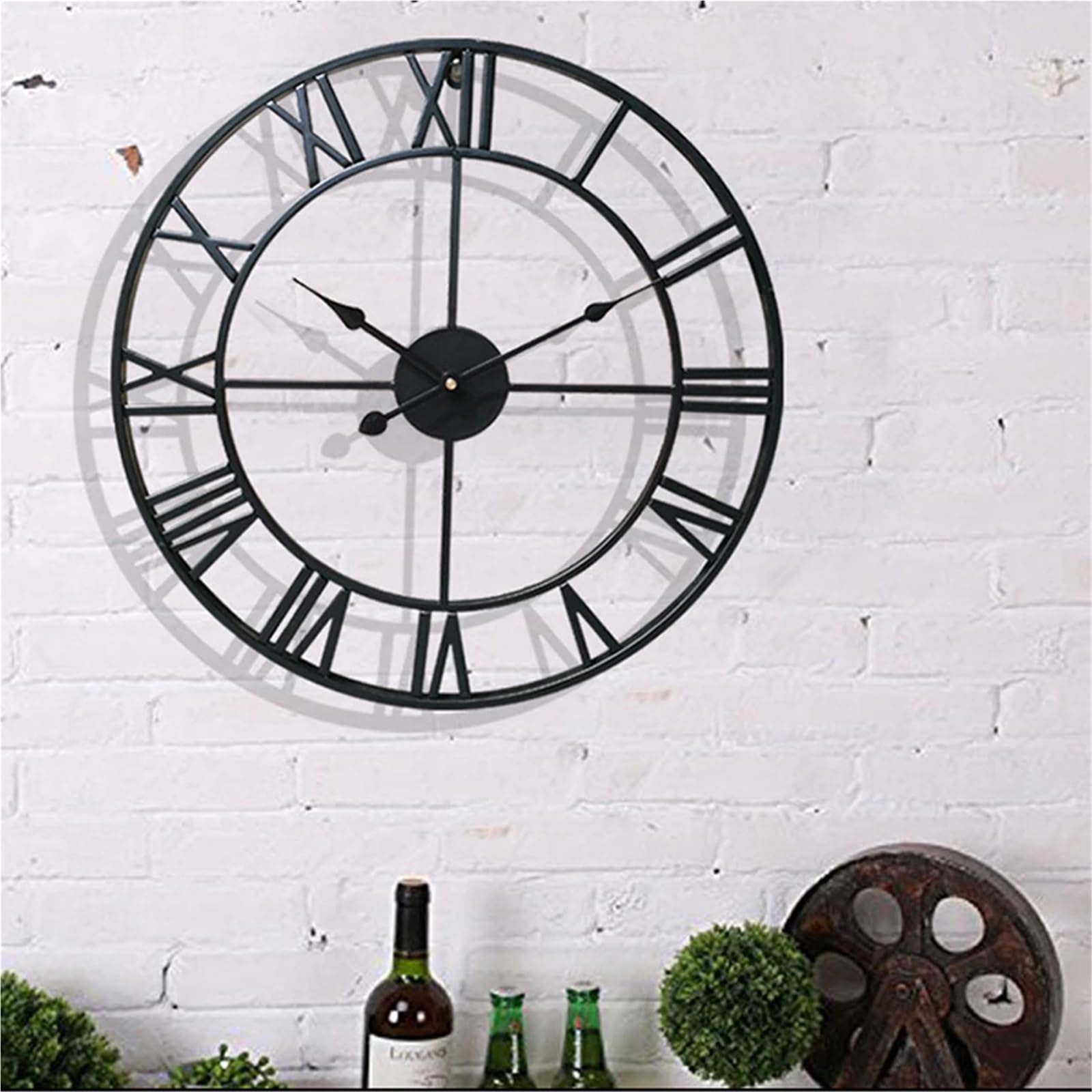 Horloges murales de Maison Jardin d'aiguille Chiffres en métal pour Extérieur, Jardin, Balcon