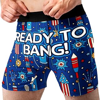 Random Stock Apparel Funny Men’s Boxers – Stretchy, Tag-Free, Breathable Underwear, Gag Gifts for Men