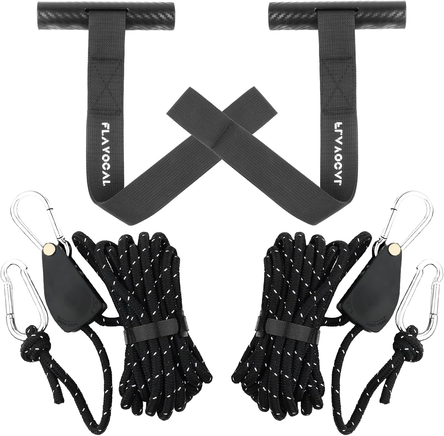 2 Pcs Kayak Tie Down Straps Bow Stern Quick Hood Loops Kayak Strap Anchor for Roof Racks, Canoe, Trunk, Paddleboards