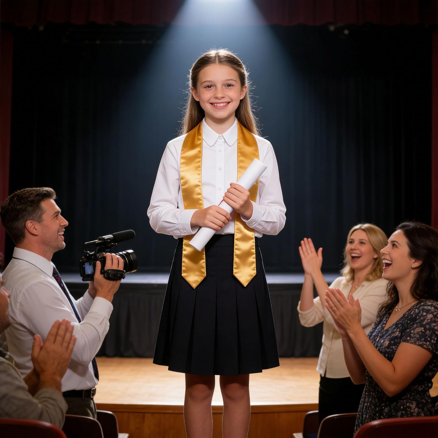 Bienzoe Girls Shirt Long Sleeve: White Button Up Kids School Uniform Cotton Oxford Collared Puff Dress Blouse - Image 6