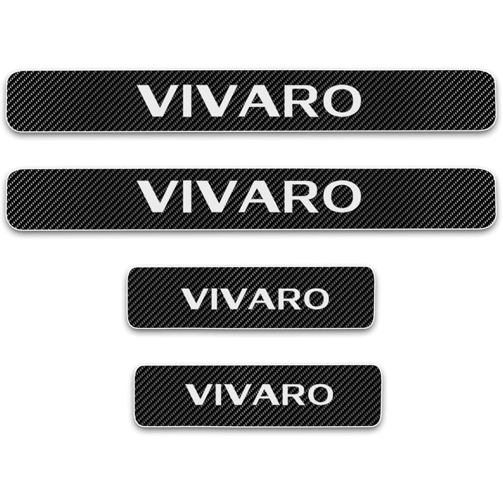 KAFMZEP Car Door Sill Protector for Opel VIVARO 4PCS Car Door Sill Scuff Plate Carbon Fiber Stickers Accessories,White