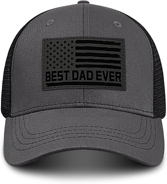 Best Dad Ever American Flag Dad Hat - Adjustable Cotton Baseball Cap for Fathers Day, Birthday Gifts from Daughter Son