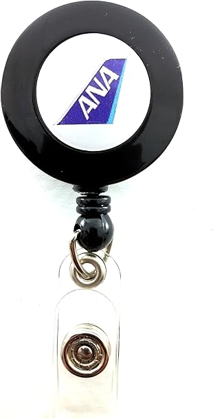 Amazon All Nippon Airways Yo Yo Idカードバッジホルダー格納式リールlanyard Anaロゴ 名札 ホルダー 文房具 オフィス用品
