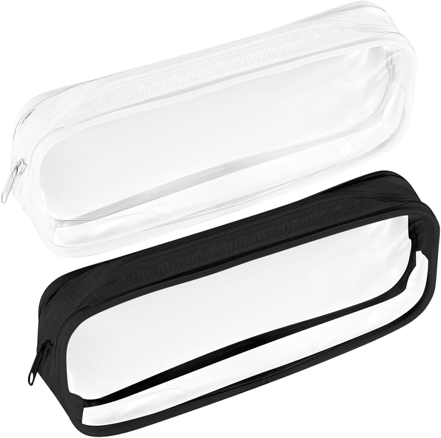 Clear Pencil Case Bags, 2 Pcs Big Capacity Pen Exam Case Bags